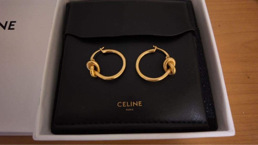 ノット スモールフープ / ゴールドフィニッシュ ブラス