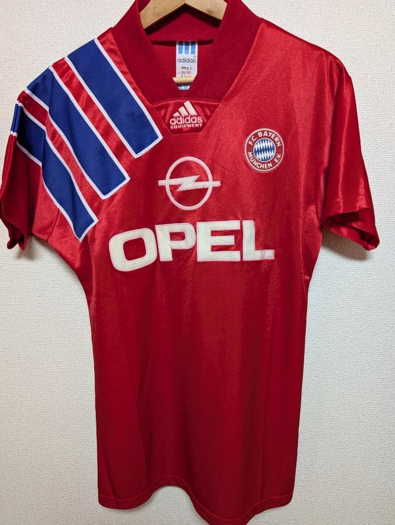 正規品 美品 希少 バイエルン 91–93 ホーム ユニフォーム アディダス M