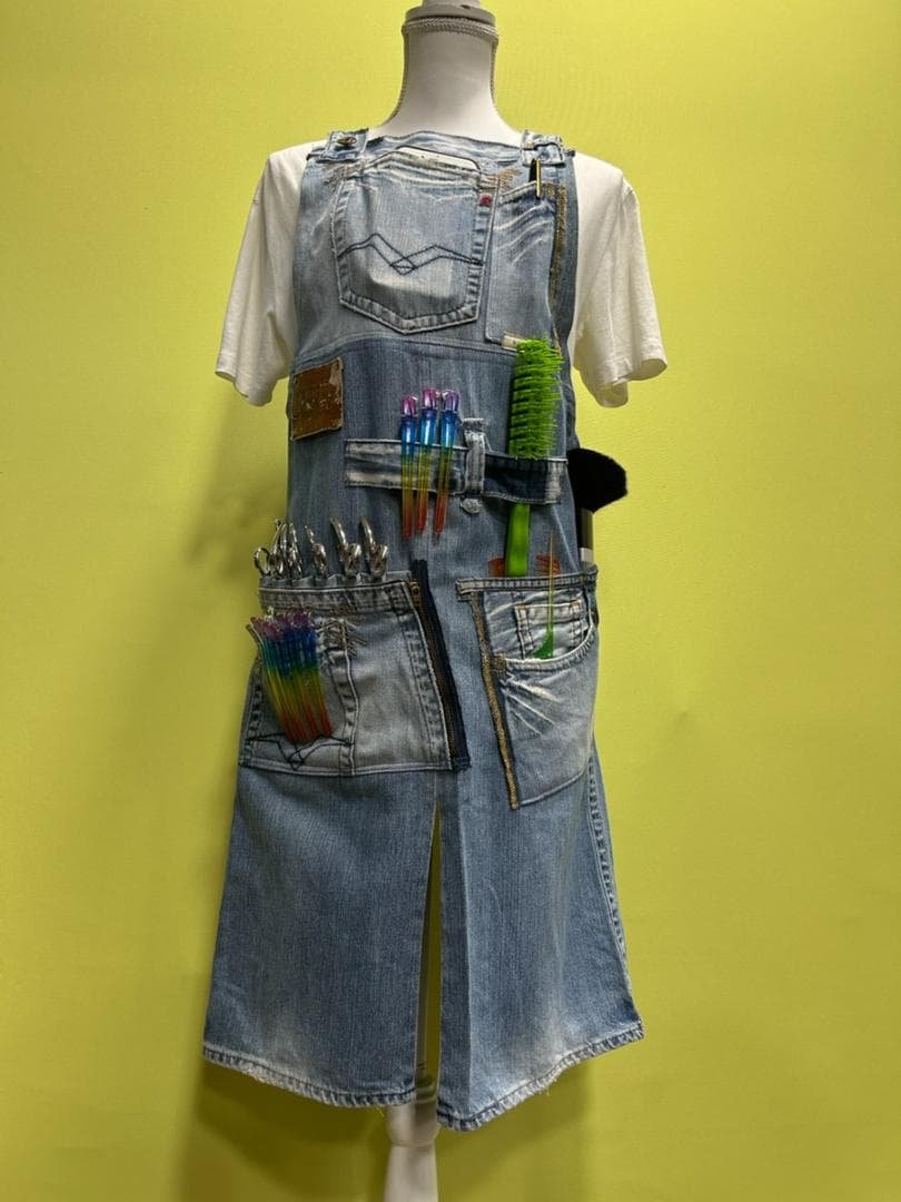 シザーケース シザーバック　美容師　トリマー　ハンドメイド 　カフェエプロン