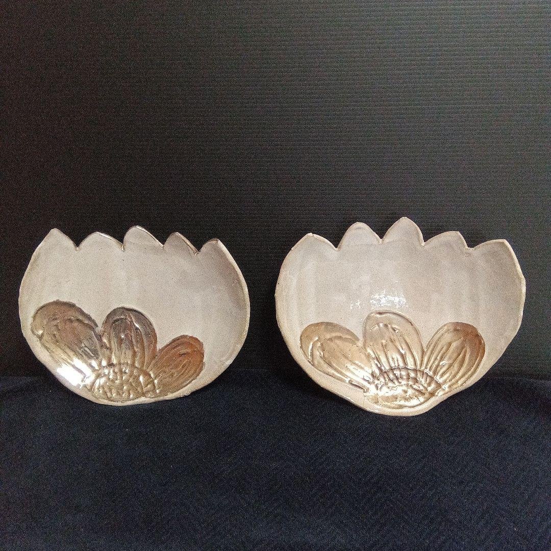 伊集院真理子　蓮花　取皿２枚組